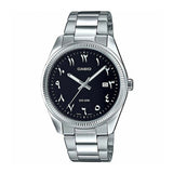 Casio Enticer Date Silver Chain Watch MTP-1302D-1B3VDF