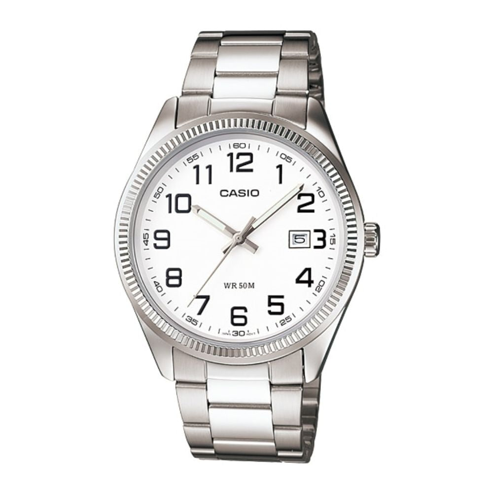 Casio Enticer Date Silver Chain Watch MTP-1302D-7BVDF