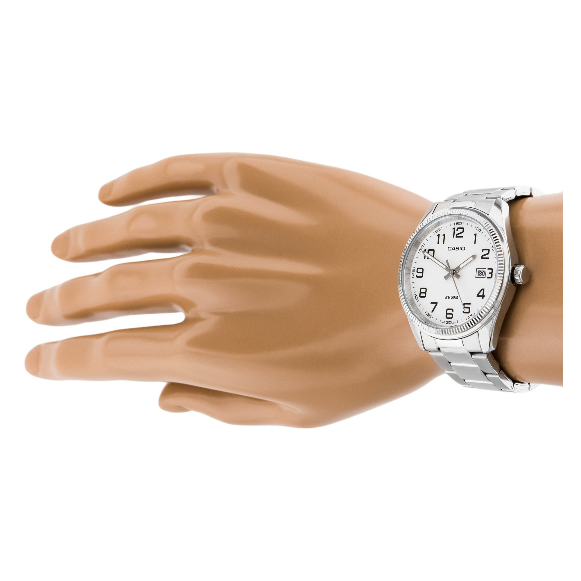 Casio Enticer Date Silver Chain Watch MTP-1302D-7BVDF