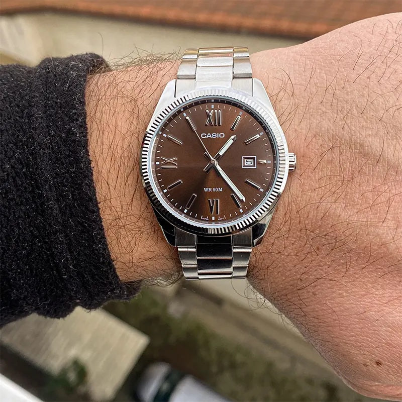 Casio Enticer Date Chain Watch MTP-1302DD-5AVDF