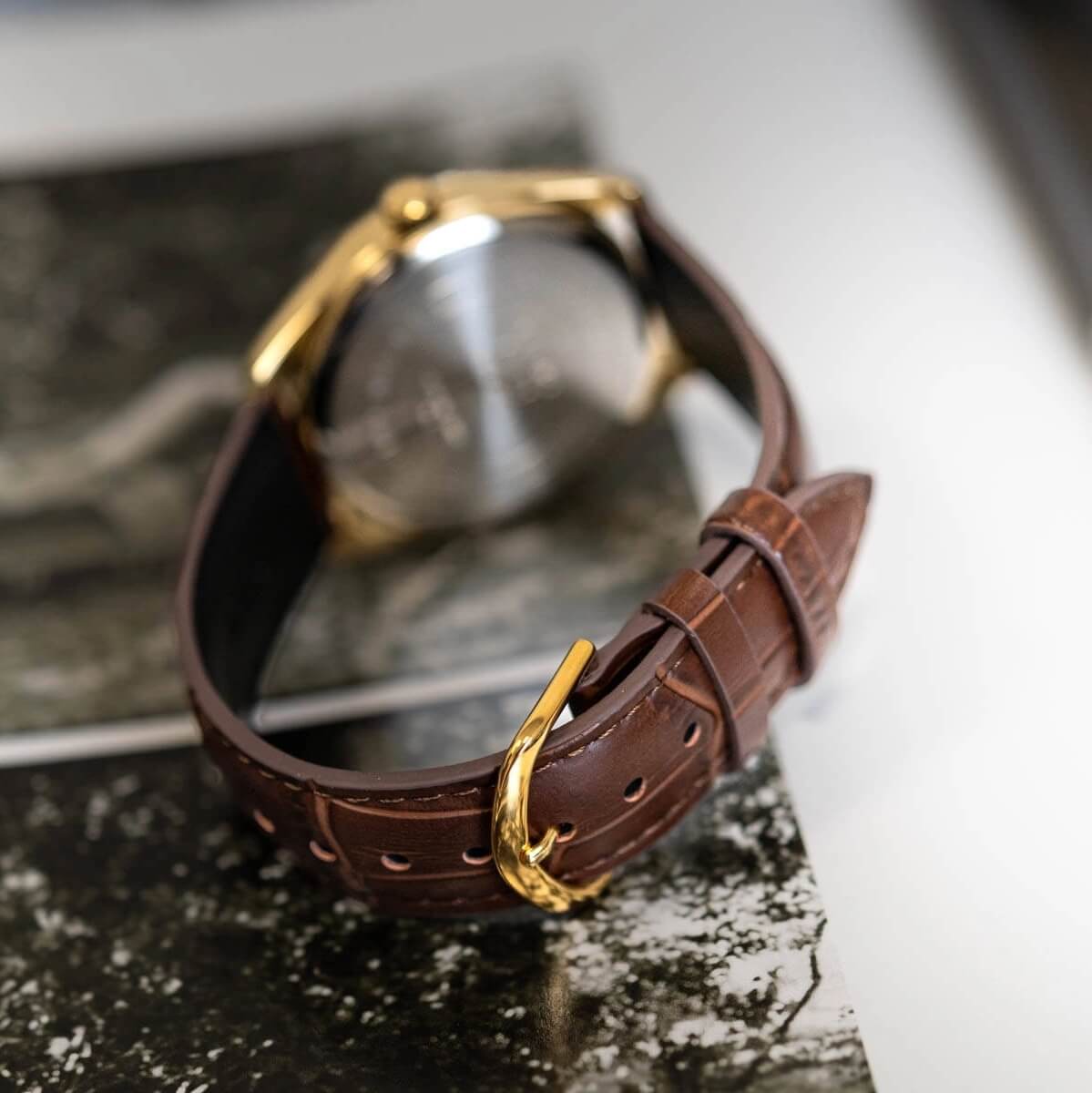 Casio Enticer Date Leather Belt Watch MTP-1302PGL-9AVEF