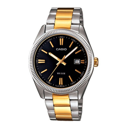 Casio Enticer Date Two Tone Chain Watch MTP-1302SG-1AVDF