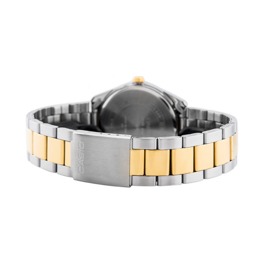 Casio Enticer Date Two Tone Chain Watch MTP-1302SG-1AVDF