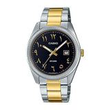 Casio Enticer Date Two Tone Chain Watch MTP-1302SG-1B3VDF