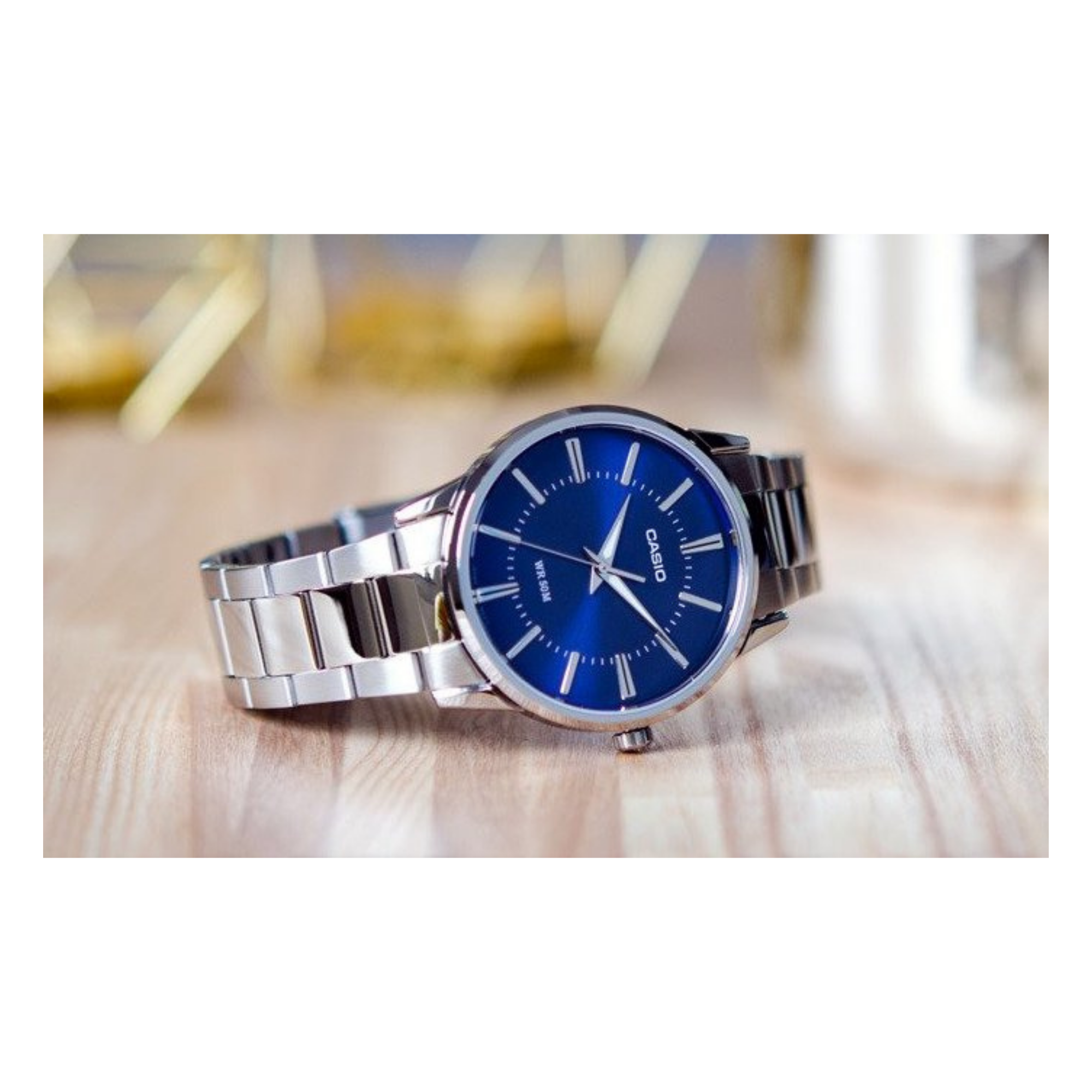 Casio Enticer Silver Chain Watch MTP-1303D-2AVDF