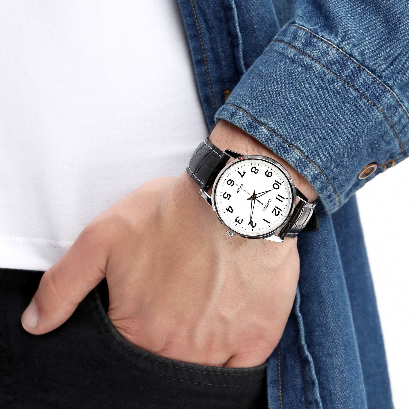 Casio Enticer Leather Belt Watch MTP-1303L-7BVDF