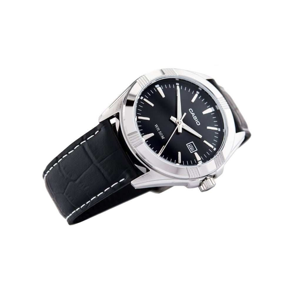 Casio Enticer Date Leather Belt Watch MTP-1308L-1AVDF