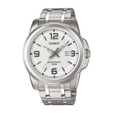 Casio Enticer Date Silver Chain Watch MTP-1314D-7AVDF