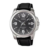 Casio Enticer Date Silver Leather Belt Watch MTP-1314L-8AVDF