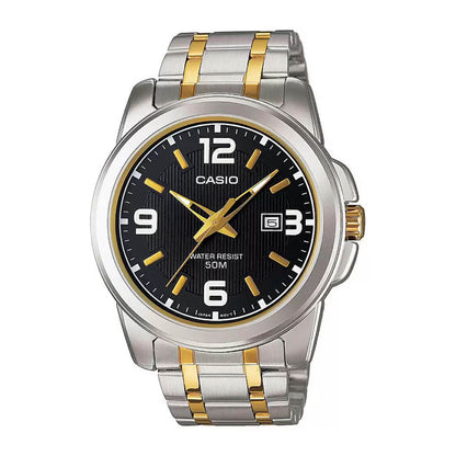 Casio Enticer Date Two Tone Chain Watch MTP-1314SG-1AVDF