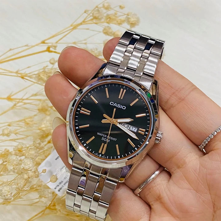 Casio Enticer Day Date Chain Watch MTP-1335D-1A2VDF