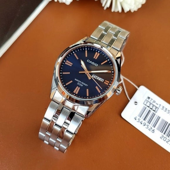 Casio Enticer Day Date Chain Watch MTP-1335D-2A2VDF