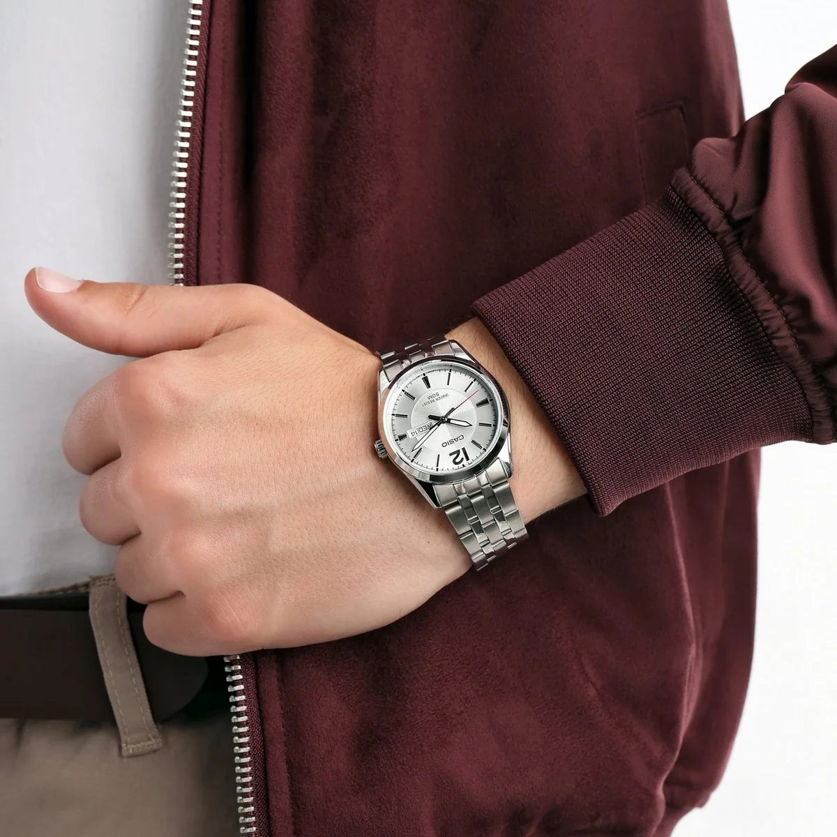 Casio Enticer Day Date Chain Watch MTP-1335D-7AVDF