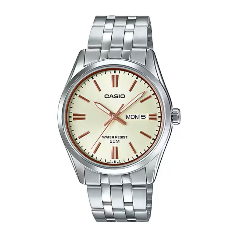 Casio Enticer Day Date Chain Watch MTP-1335D-9AVDF