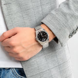 Casio Enticer Day Date Silver Chain Watch MTP-1370D-1A1VDF