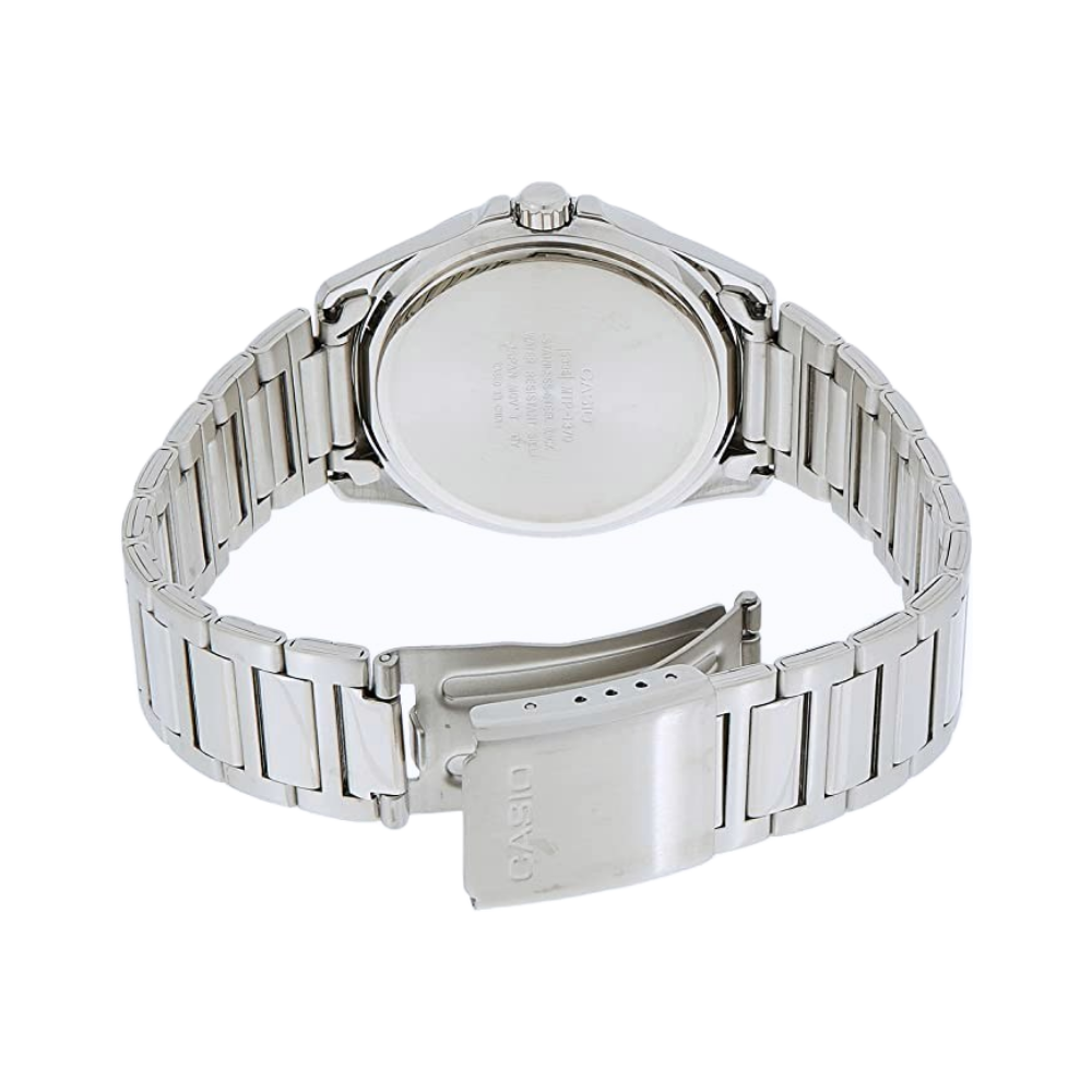 Casio Enticer Day Date Silver Chain Watch MTP-1370D-1A2VDF