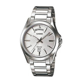 Casio Enticer Day Date Silver Chain Watch MTP-1370D-7A1VDF