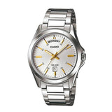 Casio Enticer Day Date Silver Chain Watch MTP-1370D-7A2VDF