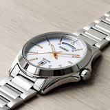 Casio Enticer Day Date Silver Chain Watch MTP-1370D-7A2VDF