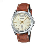 Casio Enticer Day Date Leather Belt Watch MTP-1370L-9AVDF