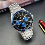 Casio Enticer Multifunction Silver Chain Watch MTP-1374D-2AVDF