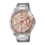 Casio Enticer Multifunction Silver Chain Watch MTP-1374D-9AVDF