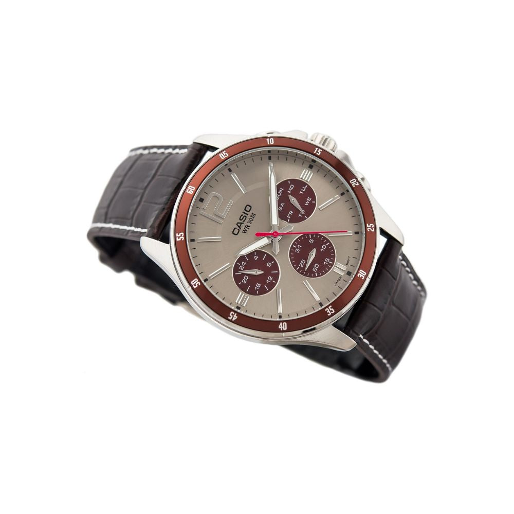 Casio Enticer Multifunction Leather Belt Watch MTP-1374L-7A1VDF