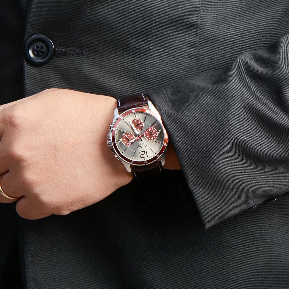 Casio Enticer Multifunction Leather Belt Watch MTP-1374L-7A1VDF