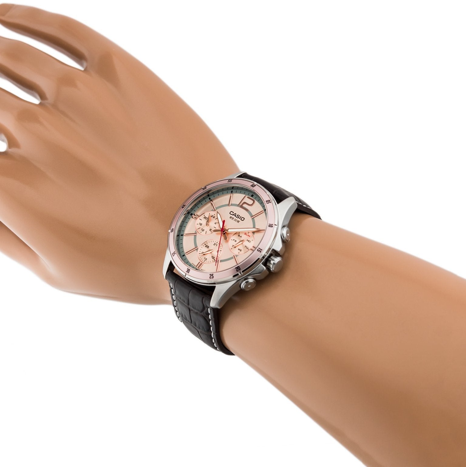 Casio Enticer Multifunction Leather Belt Watch MTP-1374L-9AVDF