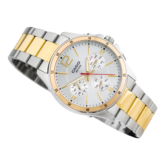 Casio Enticer Multifunction Two Tone Chain Watch MTP-1374SG-7AVDF