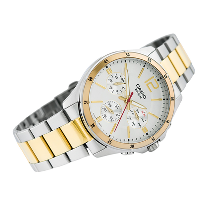 Casio Enticer Multifunction Two Tone Chain Watch MTP-1374SG-7AVDF