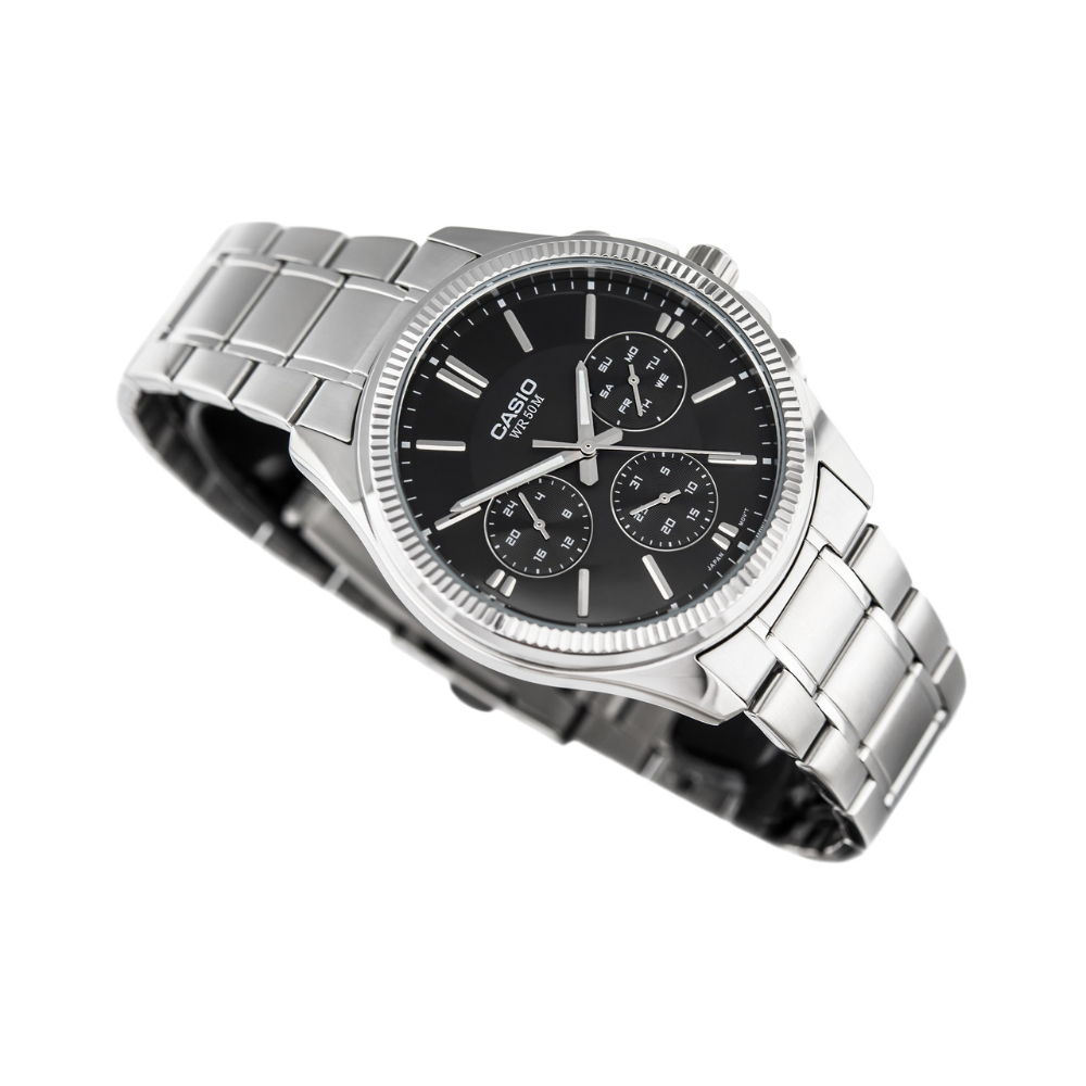 Casio Enticer Multifunction Silver Chain Watch MTP-1375D-1AVDF