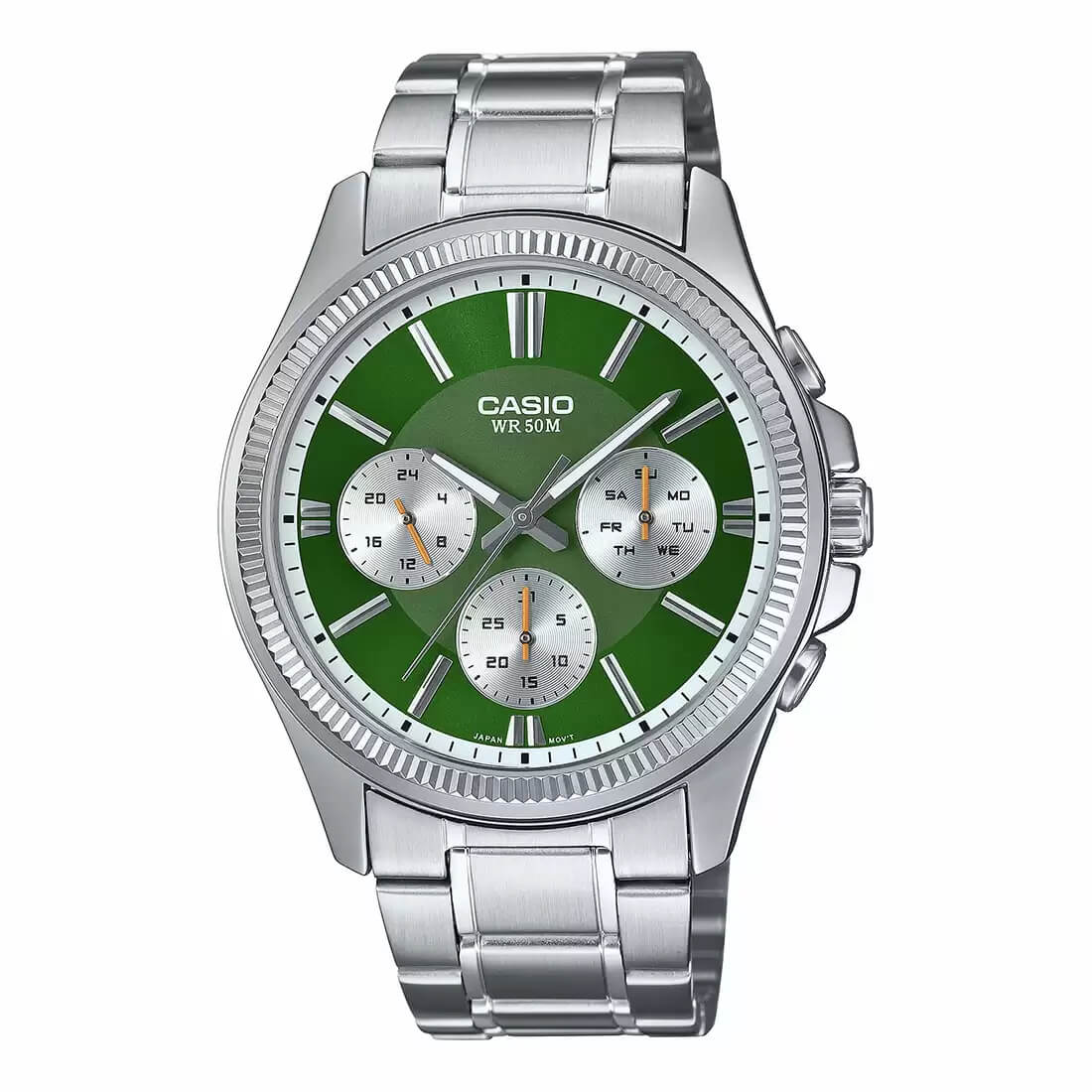 Casio Enticer Multifunction Silver Chain Watch MTP-1375D-3AVDF