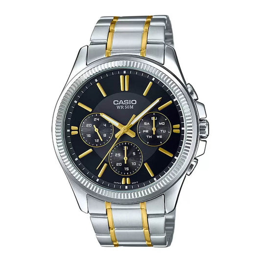 Casio Enticer Multifunction Two Tone Chain Watch MTP-1375SG-1AVDF
