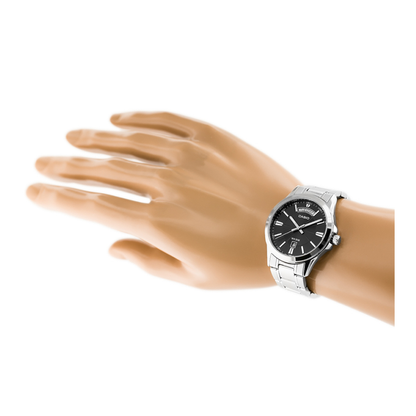 Casio Enticer Day Date Silver Chain Watch MTP-1381D-1AVDF