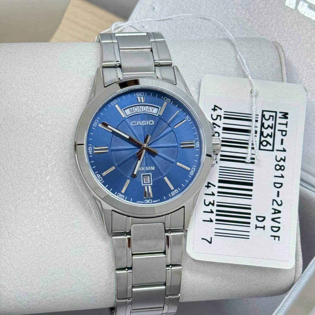 WW3136 Casio Enticer Day Date Chain Watch MTP-1381D-2AVDF Casio