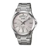Casio Enticer Day Date Men's Watch - MTP-1381D-7AVDF, Stainless Steel Band, Silver/White
