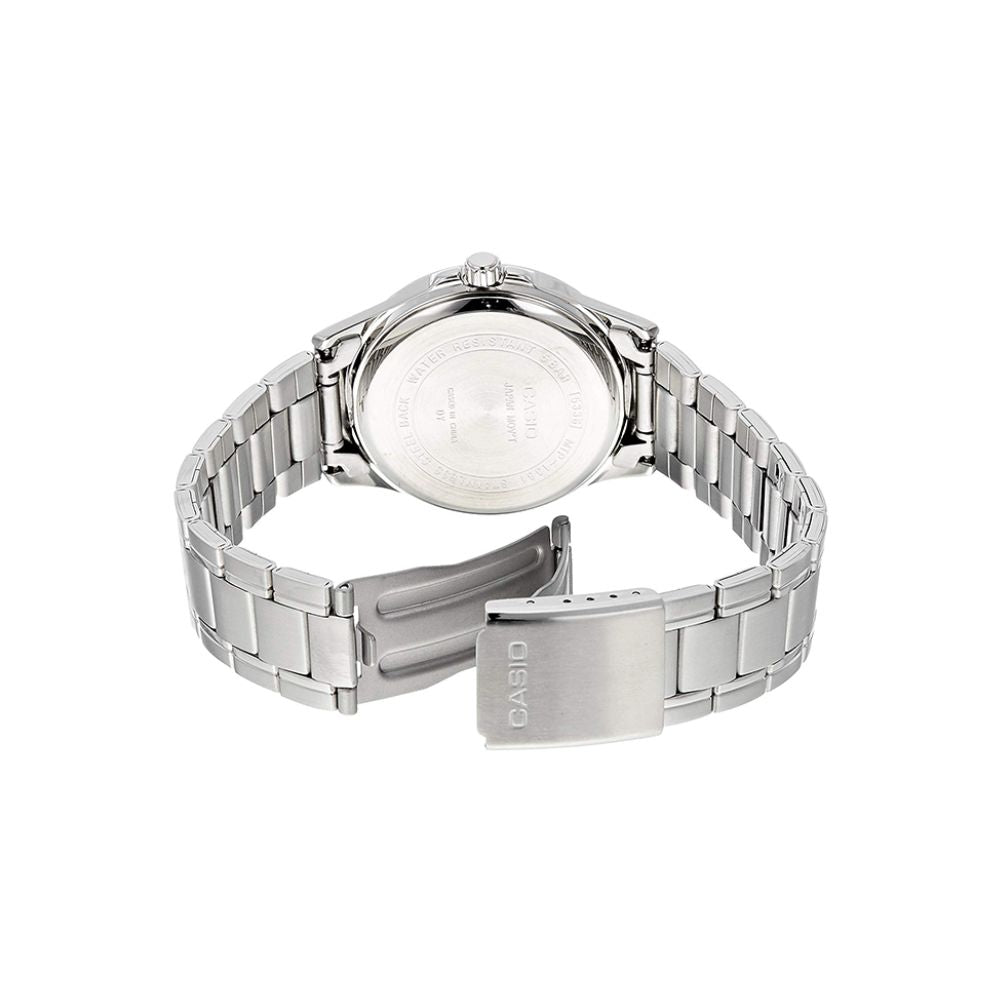 Casio Enticer Day Date Silver Chain Watch MTP-1381D-7AVDF