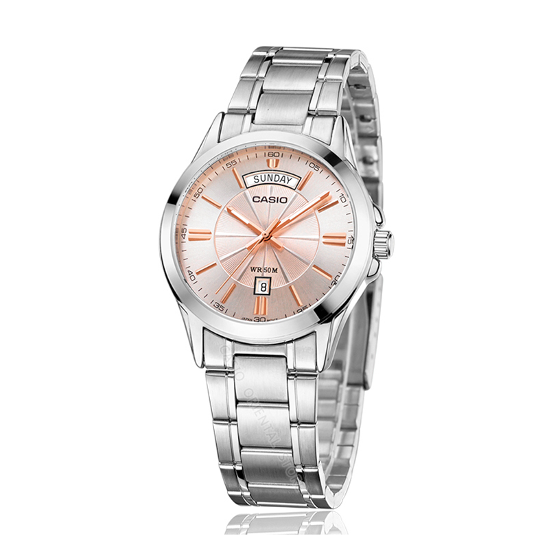 WW0249 Casio Enticer Day Date Chain Watch MTP-1381D-9AVDF Casio