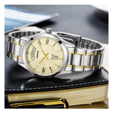 Casio Enticer Day Date Two Tone Chain Watch MTP-1381G-9AVDF