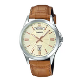 Casio Enticer Day Date Leather Belt Watch MTP-1381L-9AVDF