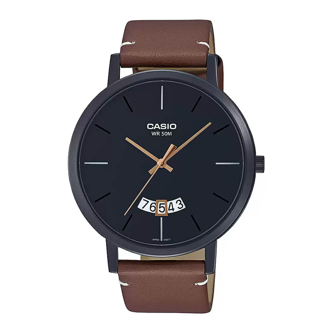 Casio Enticer Date Leather Belt Watch MTP-B100BL-1EVDF