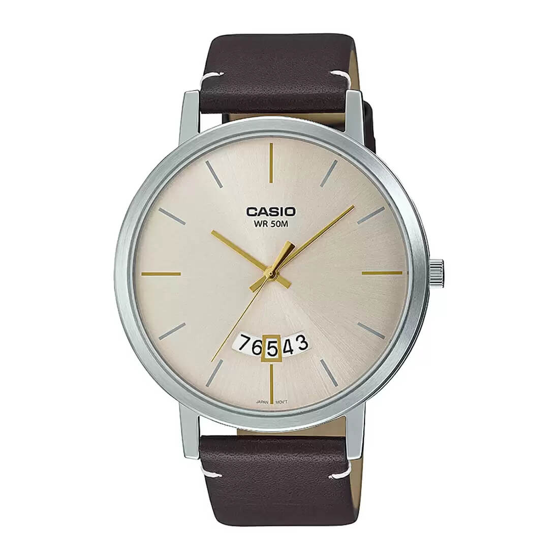 Casio Enticer Date Leather Belt Watch MTP-B100L-9EVDF