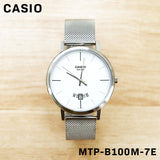 Casio Enticer Date Mesh Chain Watch MTP-B100M-7EVDF