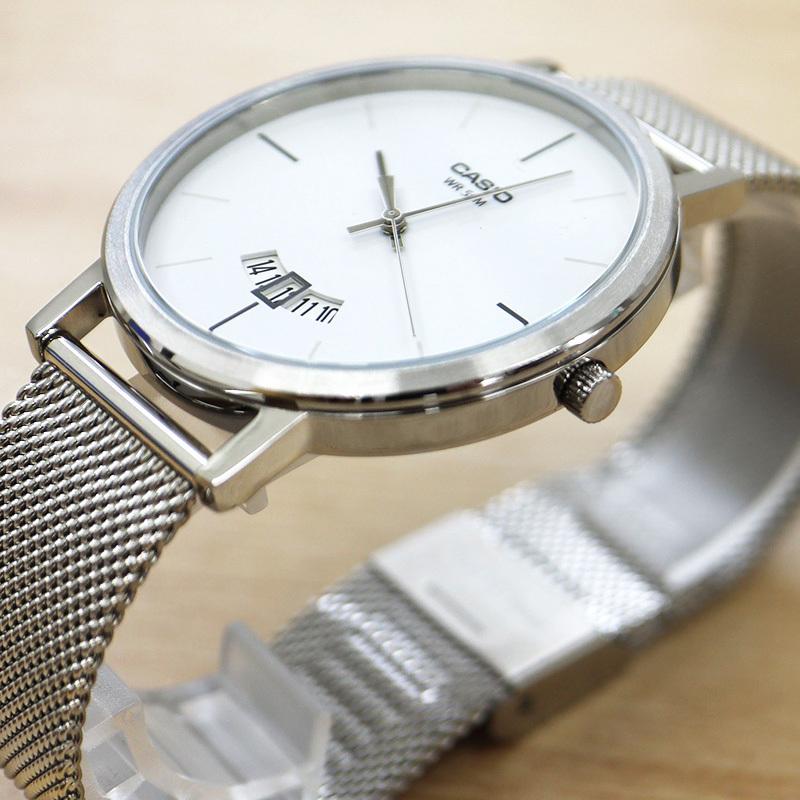 Casio Enticer Date Mesh Chain Watch MTP-B100M-7EVDF