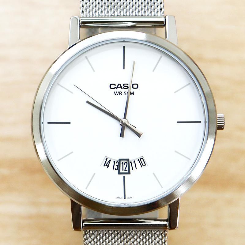 Casio Enticer Date Mesh Chain Watch MTP-B100M-7EVDF