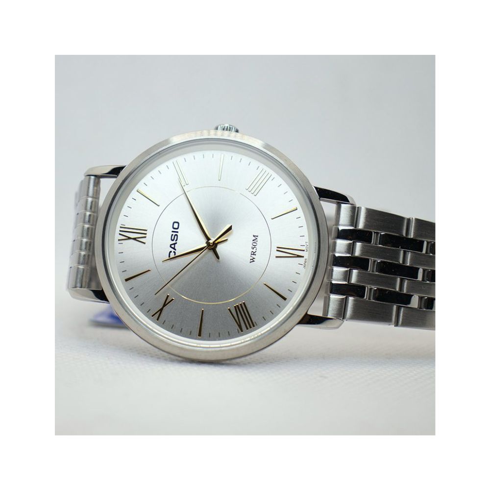 Casio Standard Stainless Steel Silver Chain Watch MTP-B110D-7AVDF