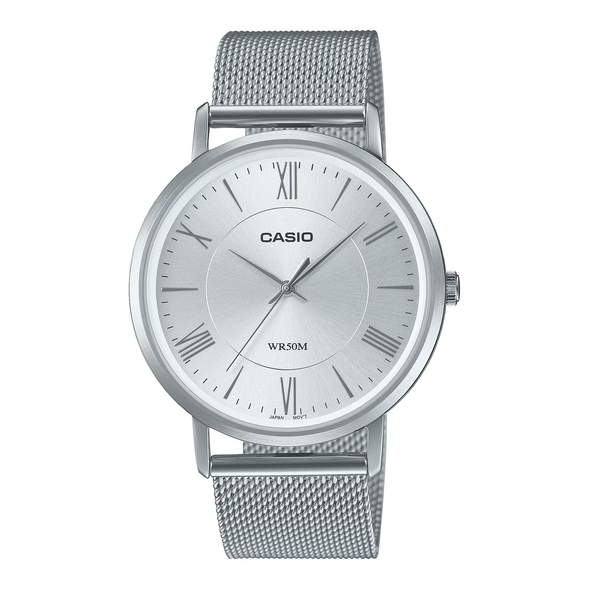 Casio Standard Stainless Steel Silver Mesh Chain Watch MTP-B110M-7AVDF