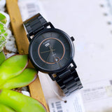 Casio Enticer Day Date Stainless Steel Black Chain Watch MTP-B120B-8AVDF