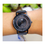 Casio Enticer Day Date Stainless Steel Black Chain Watch MTP-B120B-8AVDF